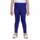 Generic Girl's Cotton Lycra Solid Elasticated Leggings (Blue)