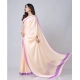 Generic Women's Soft Crepe Silk Printed Ready To Wear Saree With Unstitched Blouse 5.5Mtr (Beige)
