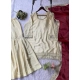 Generic Women's Silk Embroidered 3/4th Sleeve V-Neck Kurti With Sharara Pant and Dupatta Set (Cream & Brown) Generic Women's Silk Embroidered 3/4th Sleeve V-Neck Kurti With Sharara Pant and Dupatta Set (Cream & Brown)