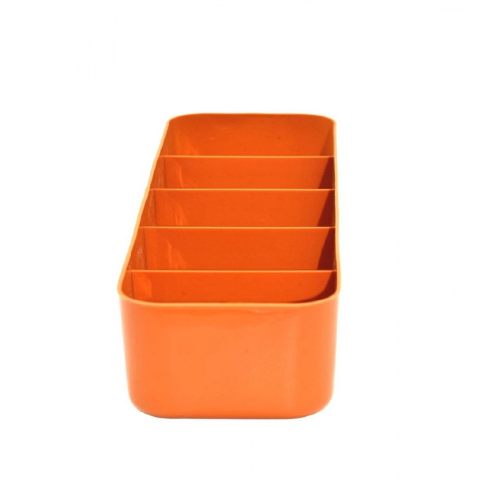 Pack Of 2_Socks Organizer Tray – 4-Piece Set | Quick 5-Section Storage Trays for Drawer Organizing | Sorting Tray for Socks, Accessories And Closet Storage (Color: Assorted )