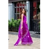 Generic Women's Faux Shimmer Floral Embroidery Ready to wear Saree With Unstitched Blouse 5.5Mtr (Purple) Generic Women's Faux Shimmer Floral Embroidery Ready to wear Saree With Unstitched Blouse 5.5Mtr (Purple)