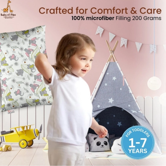 Generic Soft Plush Printed Baby Infant Pillow for Kids Age 1 To 5 Years (Off White)