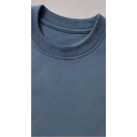 Generic Men's Cotton Blend Printed Oversized Round Neck Half Sleeve T-Shirt (Blue) Generic Men's Cotton Blend Printed Oversized Round Neck Half Sleeve T-Shirt (Blue)