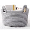 Generic Cotton Pack Of_1 Cat Basket 8x4 Inch Storage Basket For Clothes (Grey)