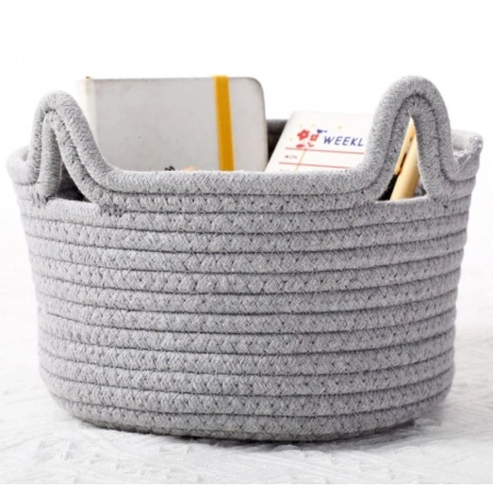 Generic Cotton Pack Of_1 Cat Basket 8x4 Inch Storage Basket For Clothes (Grey) Generic Cotton Pack Of_1 Cat Basket 8x4 Inch Storage Basket For Clothes (Grey)