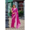 Generic Women's Faux Shimmer Geometric Ready to wear Saree With Unstitched Blouse 5.5Mtr (Pink) Generic Women's Faux Shimmer Geometric Ready to wear Saree With Unstitched Blouse 5.5Mtr (Pink)
