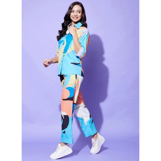 Generic Women's Polyester Colour Blocking 3-4th Sleeve Co-Ord Set (Multicolor) Generic Women's Polyester Colour Blocking 3-4th Sleeve Co-Ord Set (Multicolor)