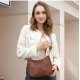 Generic Women's PU Leather Zipper Sling Bag