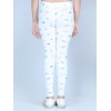 Generic Girl's Cotton Lycra Printed Elasticated Leggings (White) Generic Girl's Cotton Lycra Printed Elasticated Leggings (White)