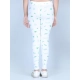 Generic Girl's Cotton Lycra Printed Elasticated Leggings (White) Generic Girl's Cotton Lycra Printed Elasticated Leggings (White)
