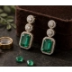 Generic Women's Brass Silver Plated Drop Earrings (Green) Generic Women's Brass Silver Plated Drop Earrings (Green)