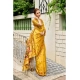 Generic Women's Silk Blend Woven Saree With Unstitched Blouse 5.5 Mtr (Mustard)