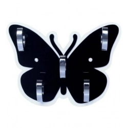 Generic Pack Of 2_Butterfly Key Holder – Decorative Wall Mount Key Organizer (Color: Black)