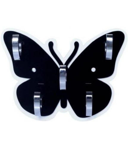 Generic Pack Of 2_Butterfly Key Holder – Decorative Wall Mount Key Organizer (Color: Black)