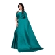 Generic Women's Satin Printed Saree With Unstitched Blouse 5.5Mtr (Teal) Generic Women's Satin Printed Saree With Unstitched Blouse 5.5Mtr (Teal)