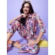 Generic Women's Polyester Floral 3-4th Sleeve Co-Ord Set (Multicolor) Generic Women's Polyester Floral 3-4th Sleeve Co-Ord Set (Multicolor)