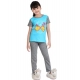 Generic Girl's Cotton Hosiery Printed Night Suit Set (Blue-Grey) Generic Girl's Cotton Hosiery Printed Night Suit Set (Blue-Grey)