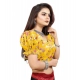 Generic Women's Organza Printed V Neck Puff Sleeve Readymade Blouse (Mustard 38 , Alterable up to 42)-PID65867 Generic Women's Organza Printed V Neck Puff Sleeve Readymade Blouse (Mustard 38 , Alterable up to 42)-PID65867