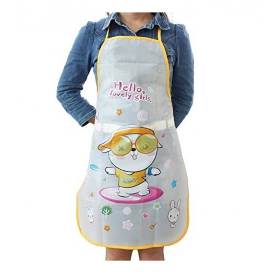 Generic Pack of 2_Printed Waterproof Kitchen Apron with Pockets for kids– (Color: Assorted )