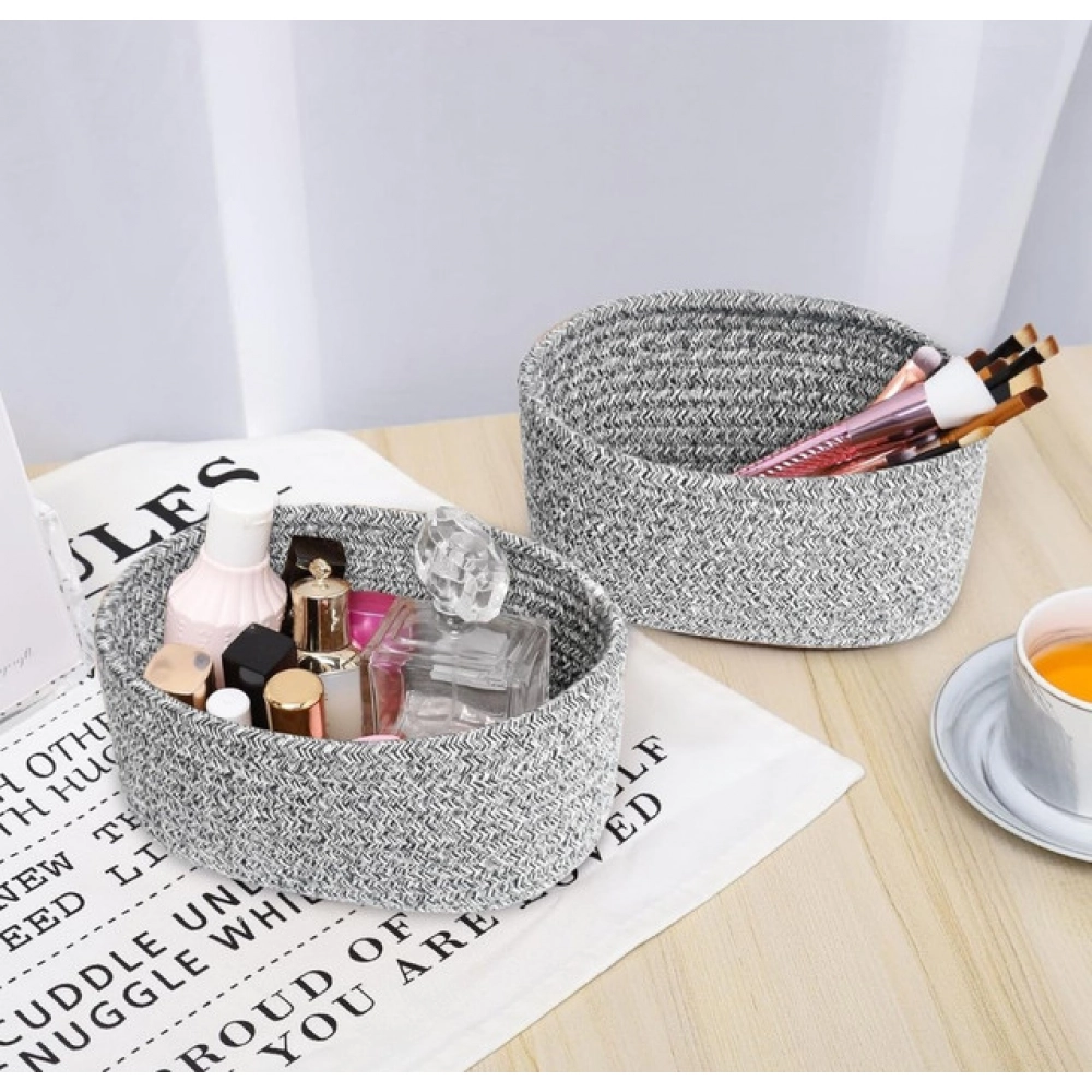 Generic Cotton 8x3 Inch Kidi Round 2 Set Bedside Organizer With Out Lid (Black) Generic Cotton 8x3 Inch Kidi Round 2 Set Bedside Organizer With Out Lid (Black)