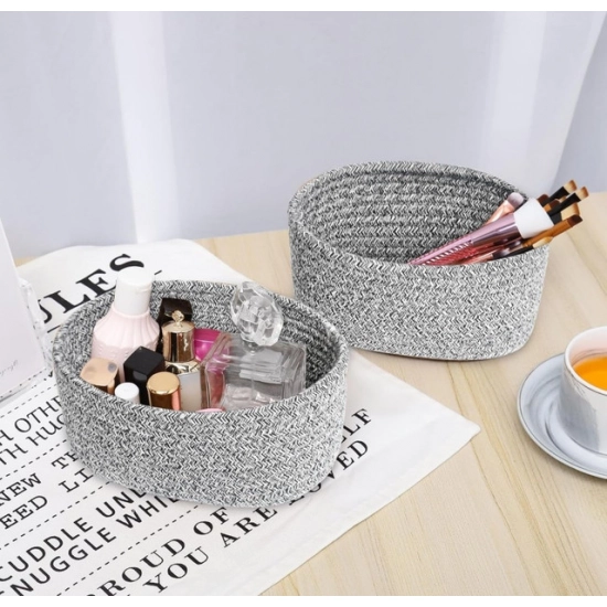 Generic Cotton 8x3 Inch Kidi Round 2 Set Bedside Organizer With Out Lid (Black) Generic Cotton 8x3 Inch Kidi Round 2 Set Bedside Organizer With Out Lid (Black)