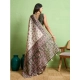 Generic Women's Silk Blend Printed Saree With Unstitched Blouse 5.5Mtr (Off White) Generic Women's Silk Blend Printed Saree With Unstitched Blouse 5.5Mtr (Off White)