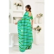 Generic Women's Linen Cotton Printed Ready To Wear Saree With Unstitched Blouse 5.5 Mtr (Green)