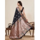 Generic Women's Faux_Banarasi_Silk Woven Saree With Unstitched Blouse 5.5Mtr (Black)