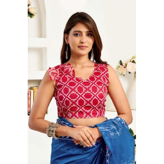 Generic Women's Faux Linen Floral Print Ready to wear Saree With Unstitched Blouse 5.5Mtr (Blue) Generic Women's Faux Linen Floral Print Ready to wear Saree With Unstitched Blouse 5.5Mtr (Blue)