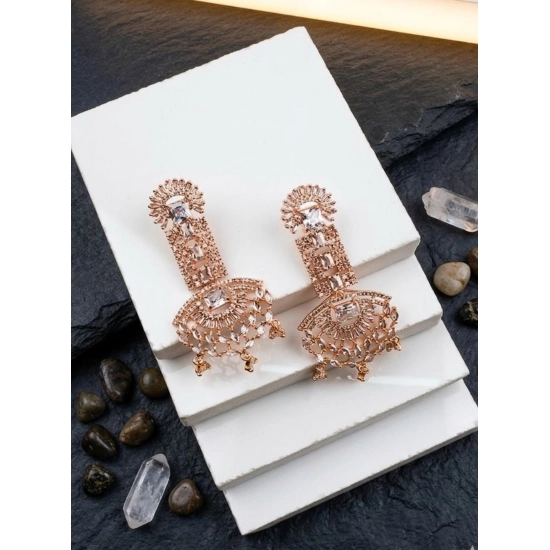 Generic Women's Brass Silver Plated Drop Earrings (White) Generic Women's Brass Silver Plated Drop Earrings (White)