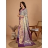 Generic Women's Jacquard Saree With Unstitched Blouse 5.5Mtr (Multicolor)