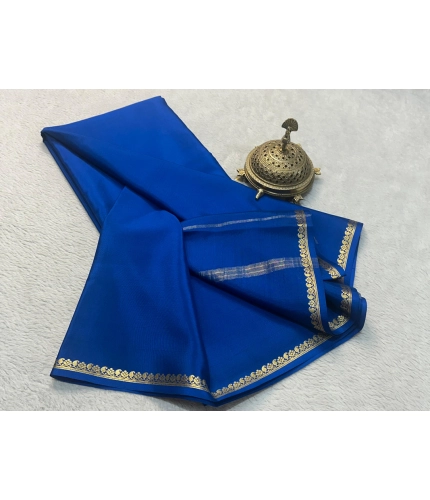 Generic Women's Crepe Chit Pallu Solid Saree With Unstitched Blouse 5.5Mtr (Blue) Generic Women's Crepe Chit Pallu Solid Saree With Unstitched Blouse 5.5Mtr (Blue)