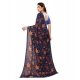 Generic Women's Georgette Printed Saree With Unstitched Blouse 5.5Mtr (Blue) Generic Women's Georgette Printed Saree With Unstitched Blouse 5.5Mtr (Blue)