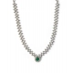 Generic Women's Brass Silver Plated Necklace set (Green) Generic Women's Brass Silver Plated Necklace set (Green)