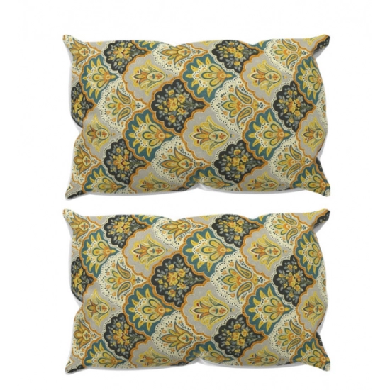 Generic Microfiber Floral Printed Double Bedsheet with 2 Pillow Covers (Multicolor)