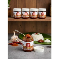 Generic Pack of_5 100GM LT Garlic Pickle Traditional Digestive Side Dish (Red)