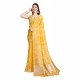Generic Women's Semi Cotton Printed Saree With Unstitched Blouse 5.5Mtr (Yellow) Generic Women's Semi Cotton Printed Saree With Unstitched Blouse 5.5Mtr (Yellow)