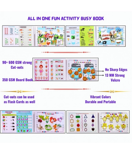 Generic My First Busy Book – Fun And Educational Activity Kit for Kids (2-4 Years, Multicolor)