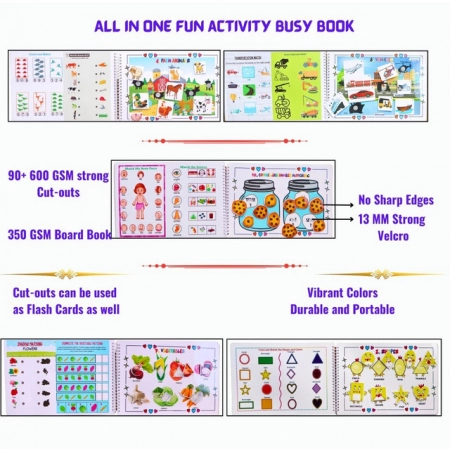 Generic My First Busy Book – Fun And Educational Activity Kit for Kids (2-4 Years, Multicolor)