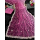 Generic Women's Digital Printed  Georgette Saree With Unstitched Blouse (Purple, 5-6 Mtrs)