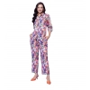 Generic Women's Polyester Floral 3-4th Sleeve Co-Ord Set (Multicolor)