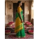 Generic Women's Cotton Printed Saree With Unstitched Blouse 5.5Mtr (Green)