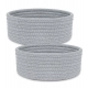 Generic Cotton 8x3 Inch Round 2 Set Bedside Organizer With Out Lid (Gray) Generic Cotton 8x3 Inch Round 2 Set Bedside Organizer With Out Lid (Gray)