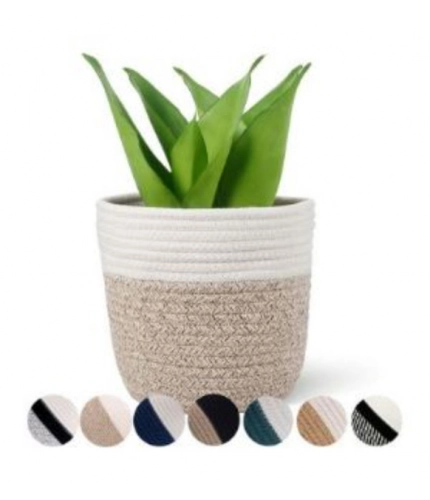 Generic Cotton Flower Pot With Out Lid (White-Kidi)