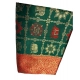 Generic Women's Jacquard Printed Saree With Unstitched Blouse 5.5Mtr (Bottle Green)
