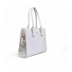 Generic Women's Polyurethane Croco Shoulder Tote Bag (White)