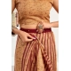 Generic Women's Faux Linen Geometric Print Ready to wear Saree With Unstitched Blouse 5.5Mtr (Brown) Generic Women's Faux Linen Geometric Print Ready to wear Saree With Unstitched Blouse 5.5Mtr (Brown)