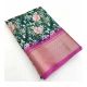 Generic Women's Cotton Silk Floral Printed Saree With Unstitched Blouse 5.5Mtr (Green) Generic Women's Cotton Silk Floral Printed Saree With Unstitched Blouse 5.5Mtr (Green)