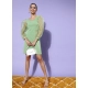 Generic Women's Organza And Polyester Lycra Solid Long Sleeves Dress (Green) Generic Women's Organza And Polyester Lycra Solid Long Sleeves Dress (Green)