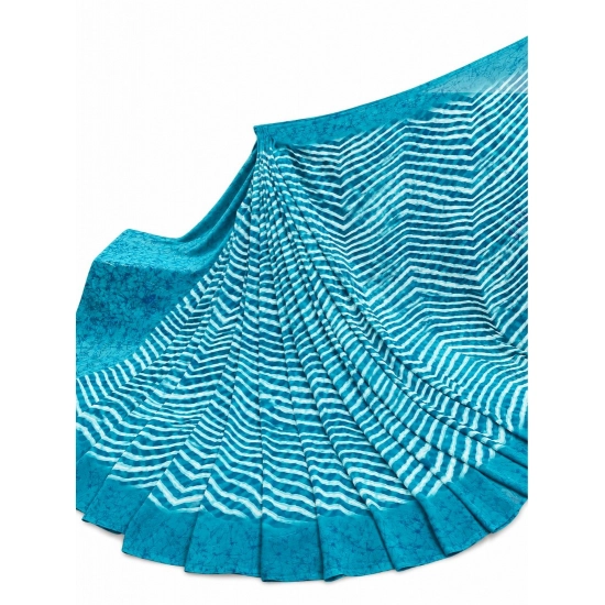 Generic Women's Georgette Printed Saree With Unstitched Blouse 5.5Mtr (Turquoise) Generic Women's Georgette Printed Saree With Unstitched Blouse 5.5Mtr (Turquoise)